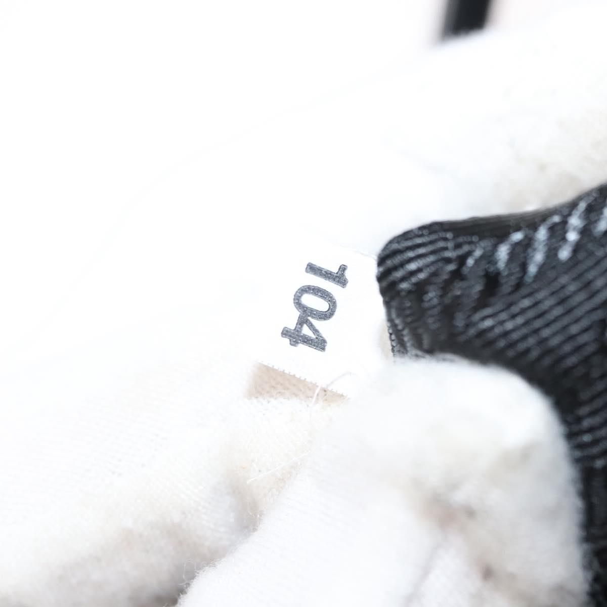 PRADA Shoulder Bag Leather Black Silver Auth 149386