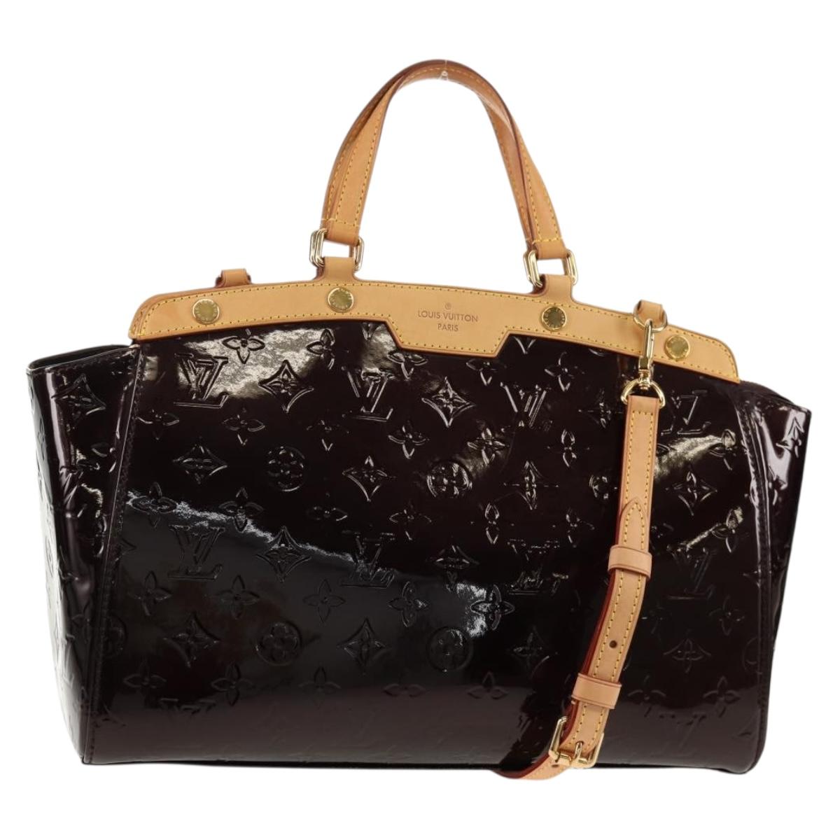 LOUIS VUITTON Vernis Blair MM Hand Bag 2way Amarante M91619 LV Auth 149390V