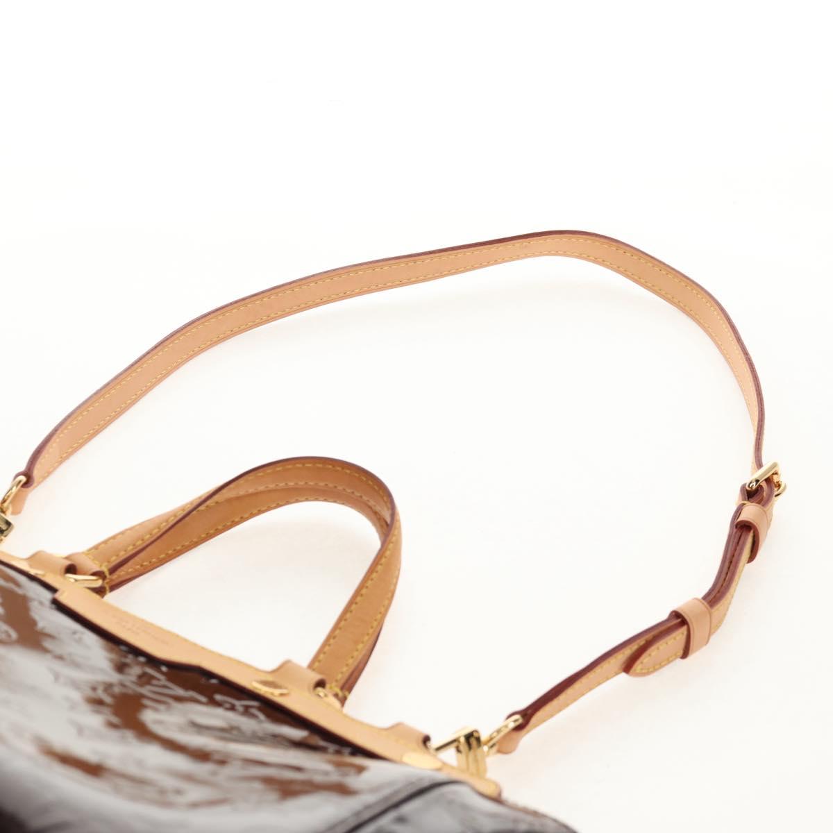 LOUIS VUITTON Vernis Blair MM Hand Bag 2way Amarante M91619 LV Auth 149390V