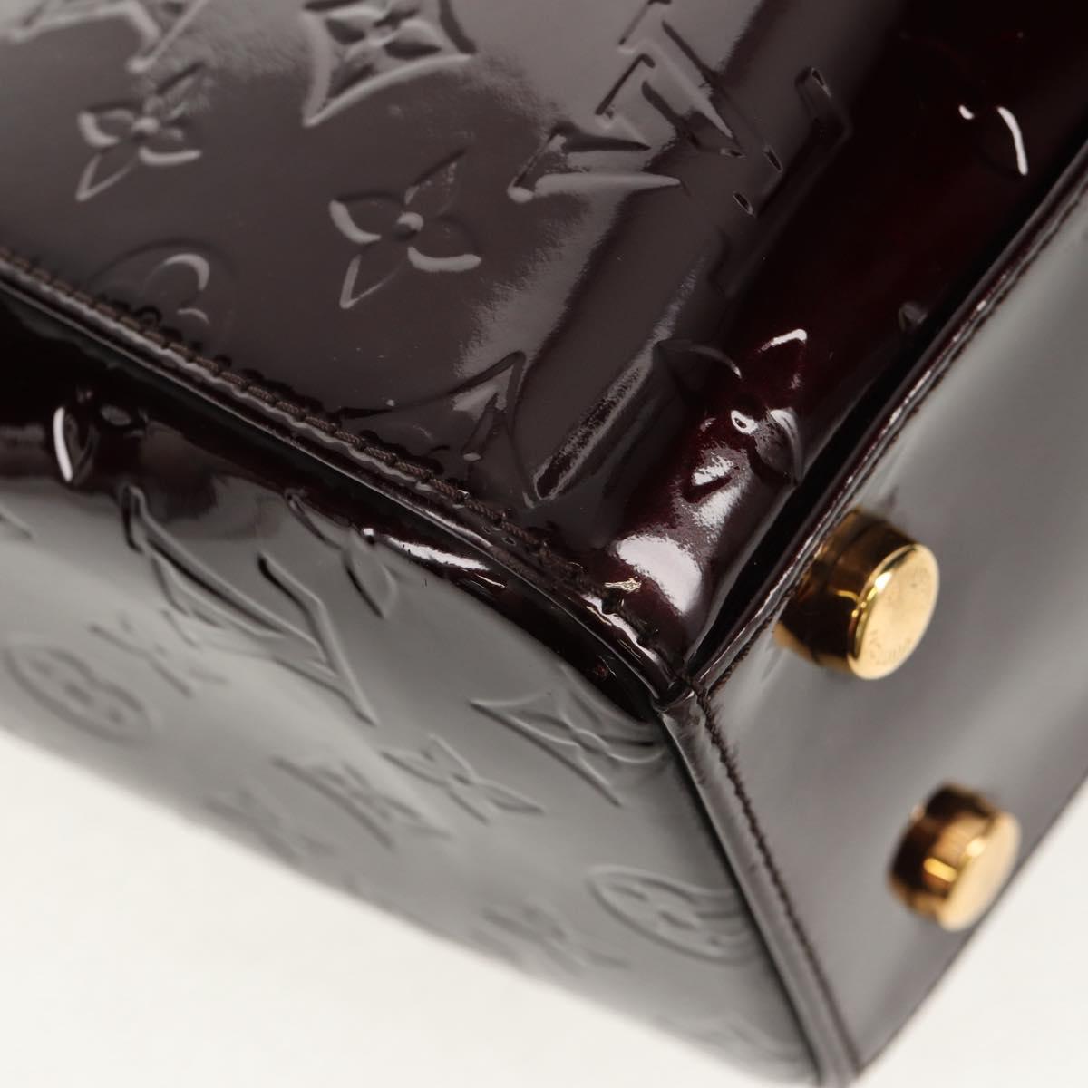 LOUIS VUITTON Vernis Blair MM Hand Bag 2way Amarante M91619 LV Auth 149390V