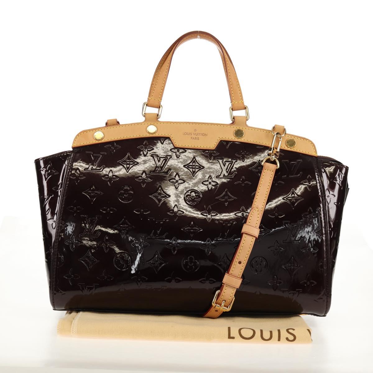 LOUIS VUITTON Vernis Blair MM Hand Bag 2way Amarante M91619 LV Auth 149390A