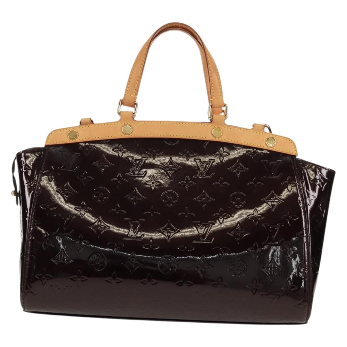 LOUIS VUITTON Vernis Blair MM Hand Bag 2way Amarante M91619 LV Auth 149390V