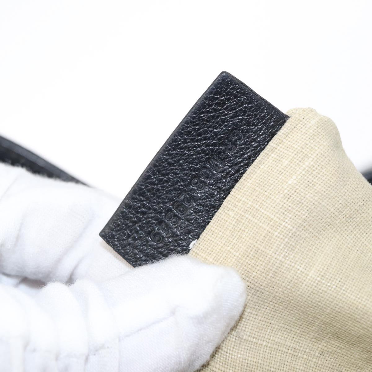 BVLGARI Chandra Hand Bag Leather Black Gold Auth 149392