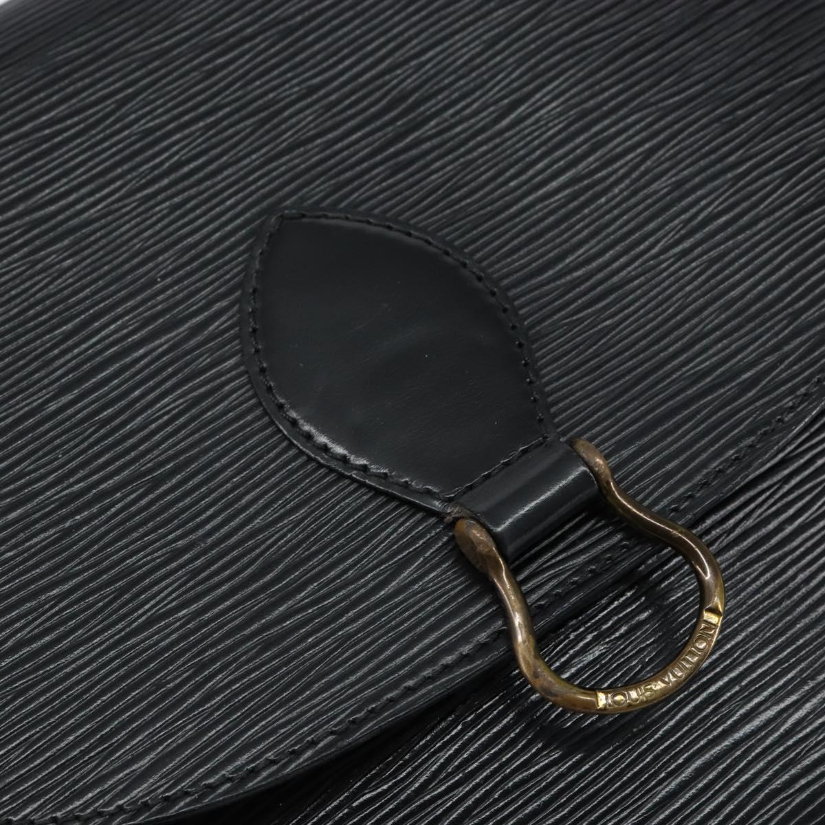 LOUIS VUITTON Epi Saint Cloud GM Shoulder Bag Black Noir M52192 LV Auth 149399