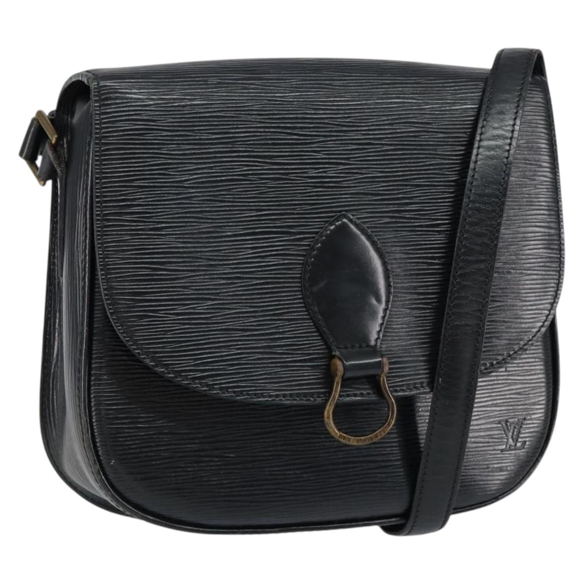 LOUIS VUITTON Epi Saint Cloud GM Shoulder Bag Black Noir M52192 LV Auth 149399