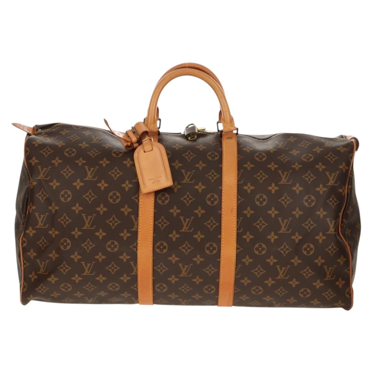 LOUIS VUITTON Monogram Keepall 55 Boston Bag M41424 LV Auth 149408AV