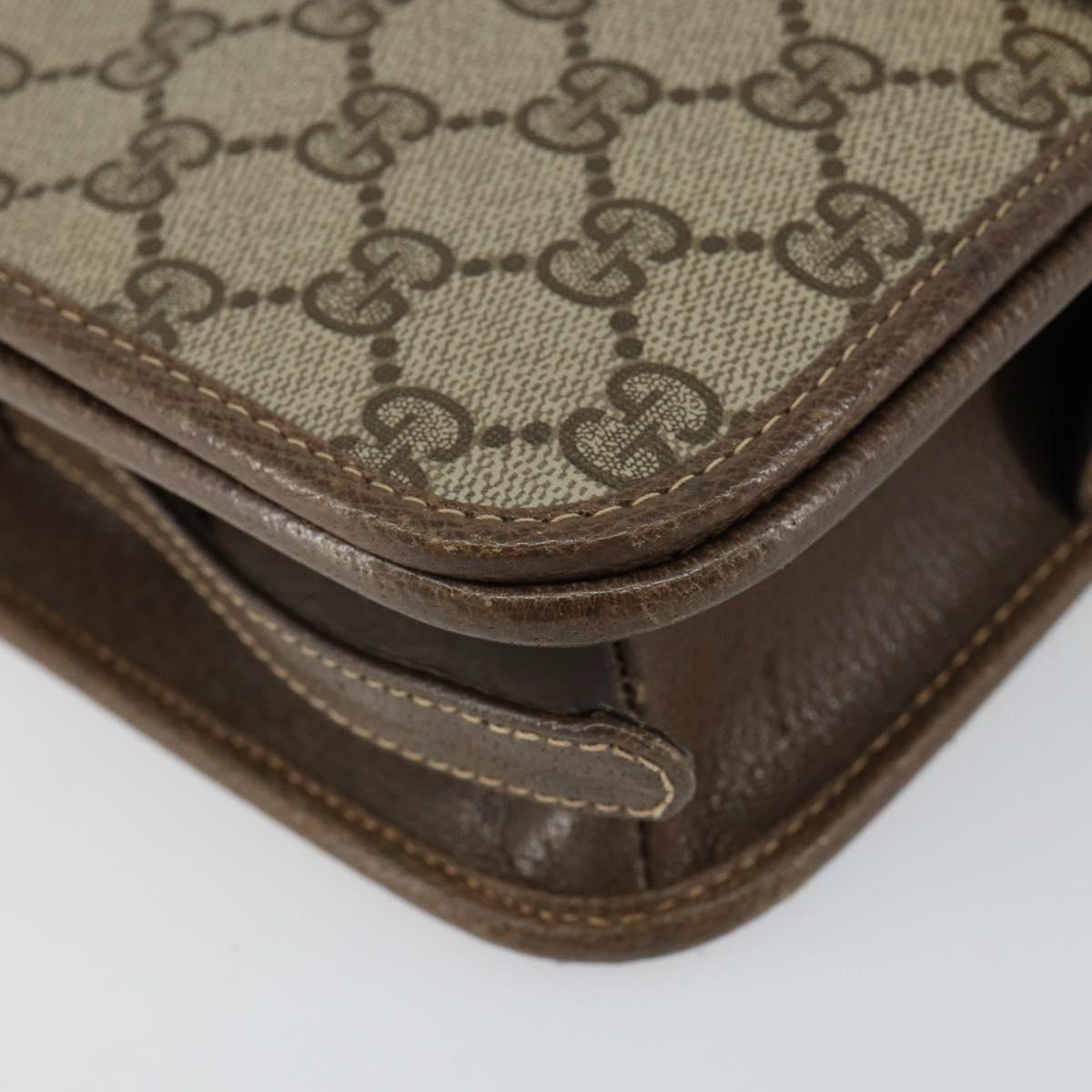 GUCCI GG Supreme Shoulder Bag PVC Beige Gold 93 02 023 Auth 149411