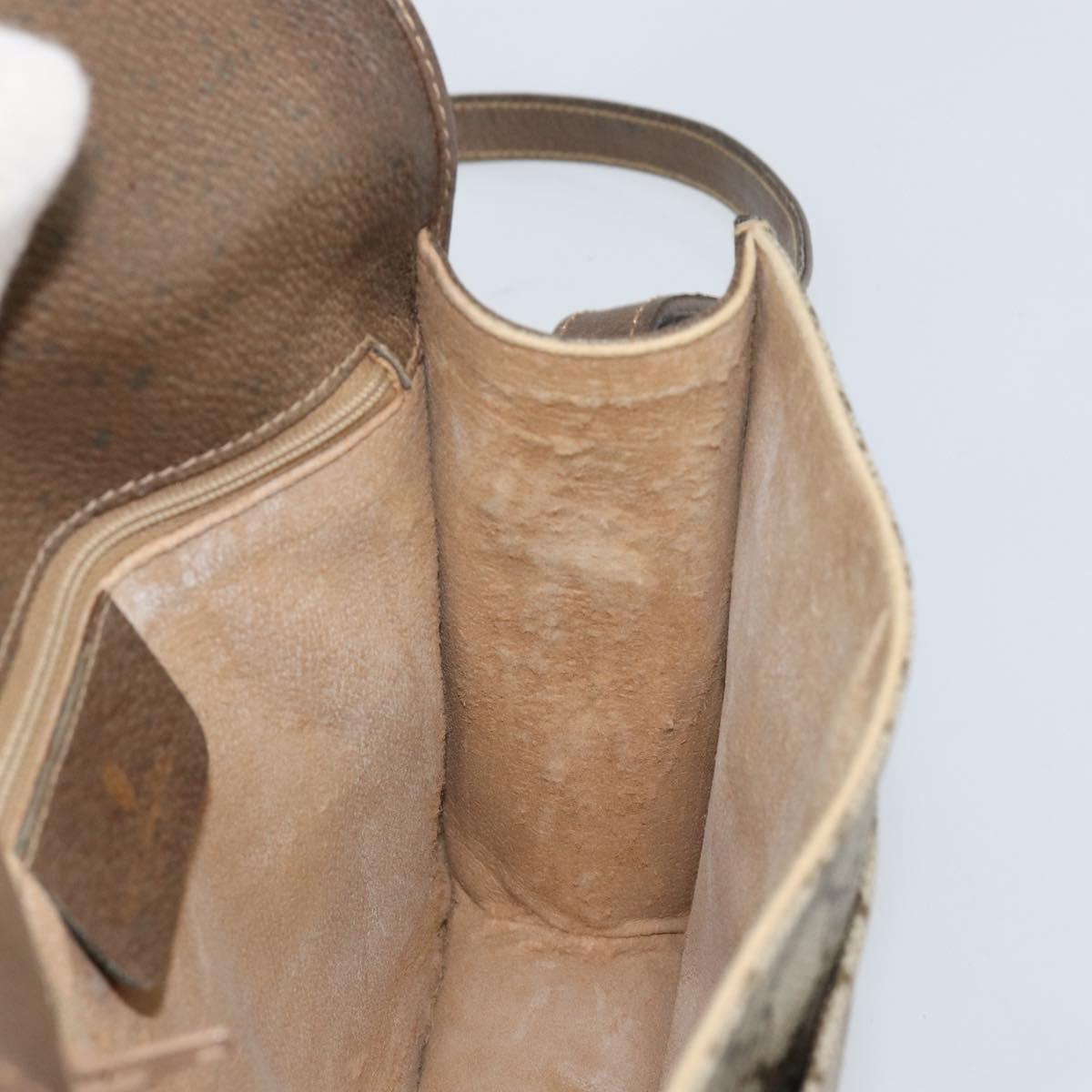 GUCCI GG Supreme Shoulder Bag PVC Beige Gold 93 02 023 Auth 149411