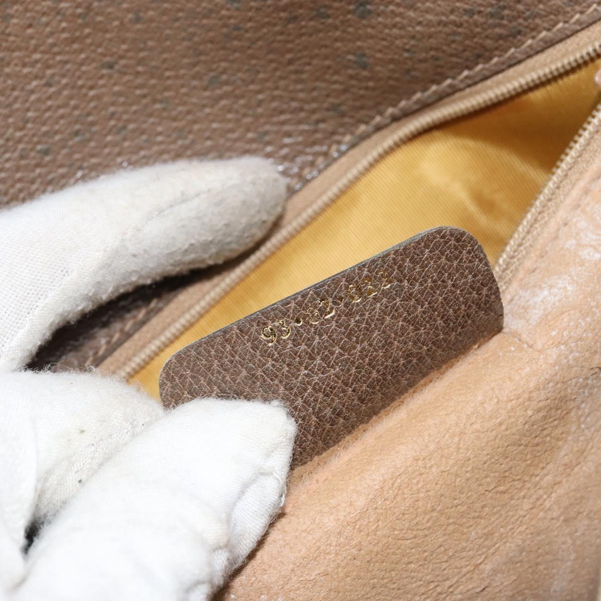 GUCCI GG Supreme Shoulder Bag PVC Beige Gold 93 02 023 Auth 149411