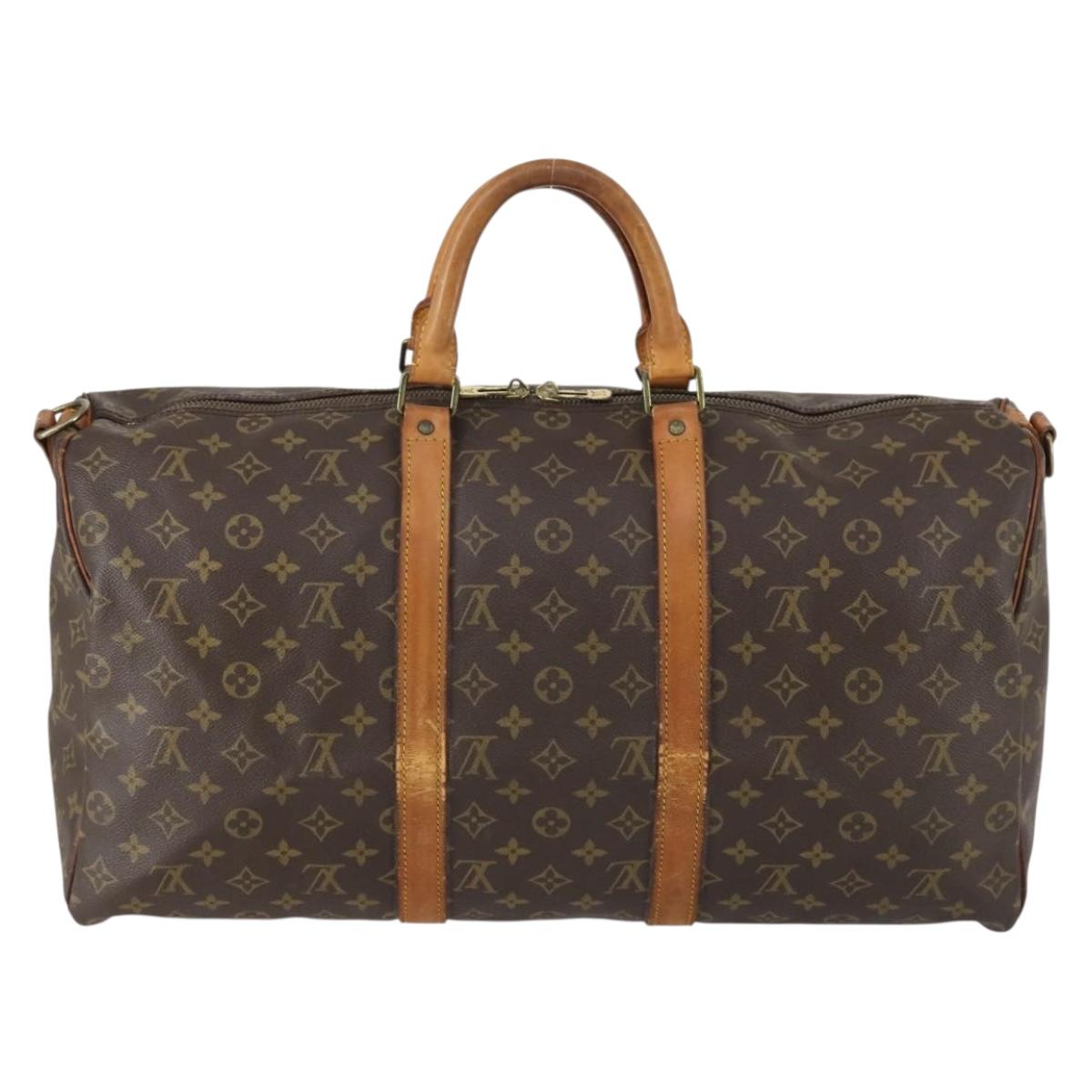 LOUIS VUITTON Monogram Keepall Bandouliere 50 Boston Bag M41416 LV Auth 149416