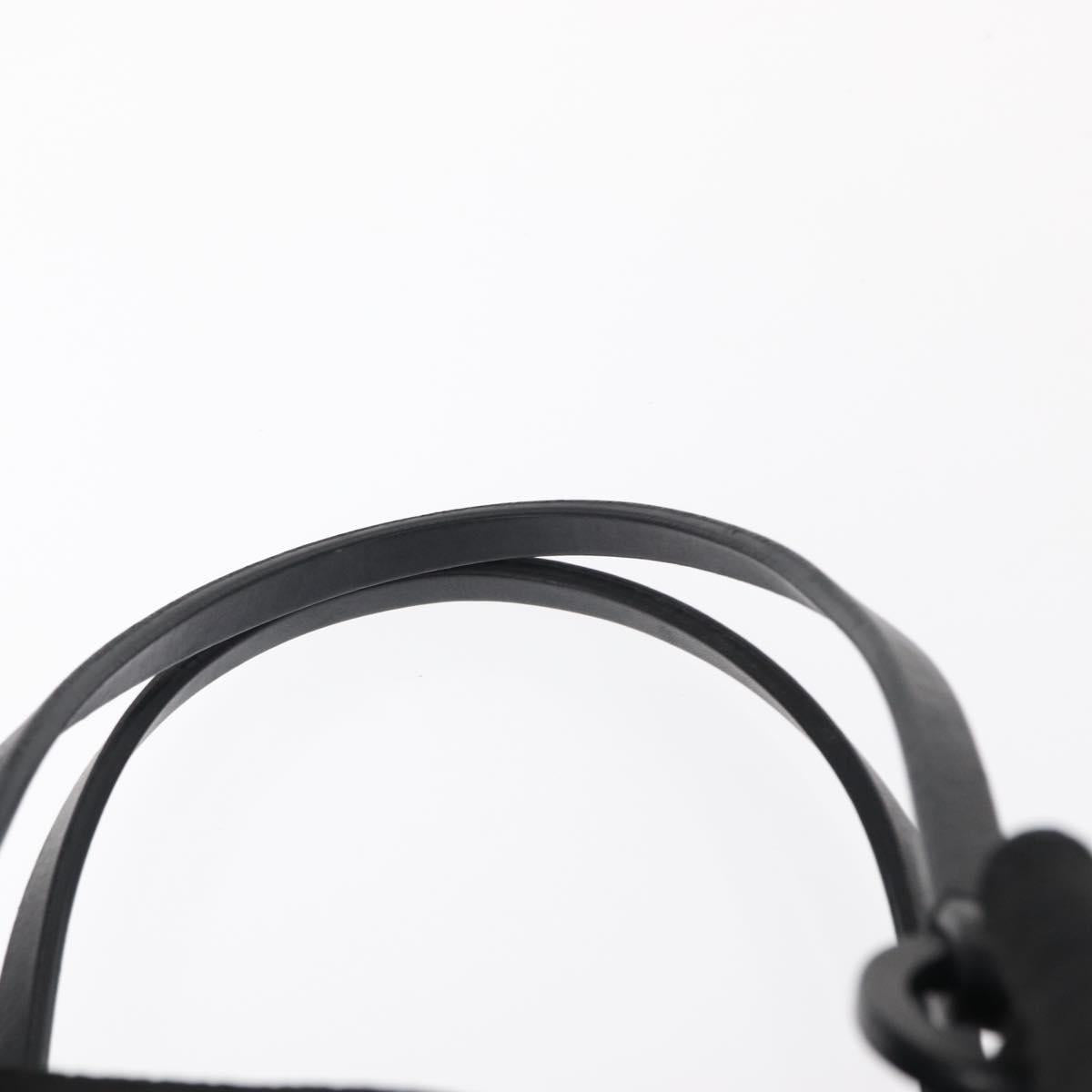 GUCCI GG Canvas Hand Bag Black Silver 94898 Auth 149421