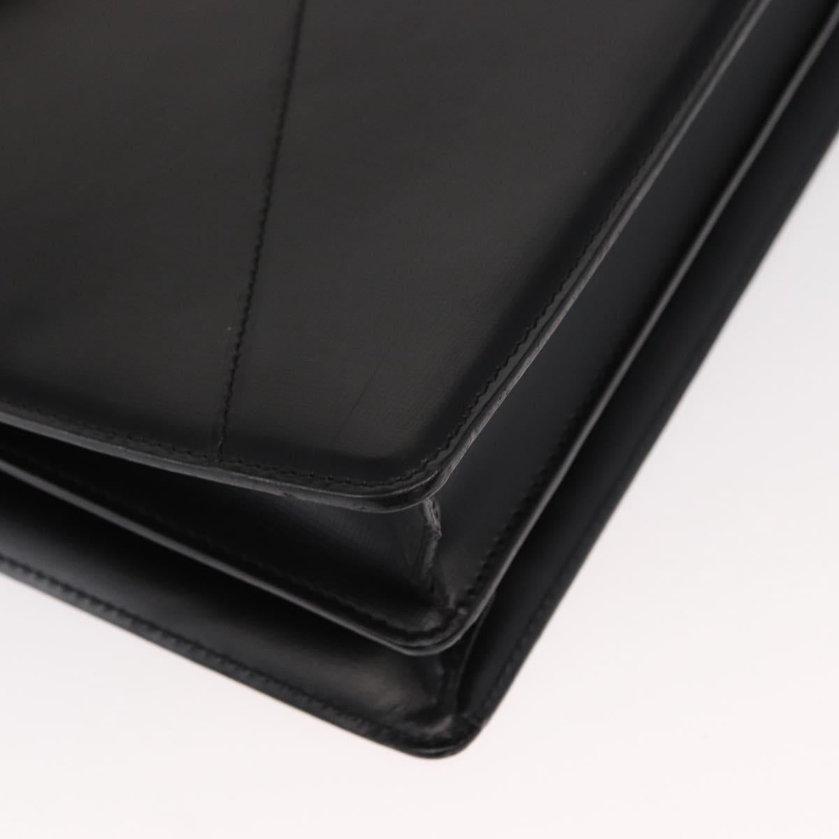 LOEWE Anagram Business Bag Leather Black Auth 149444