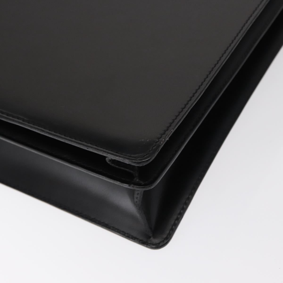 LOEWE Anagram Business Bag Leather Black Auth 149444