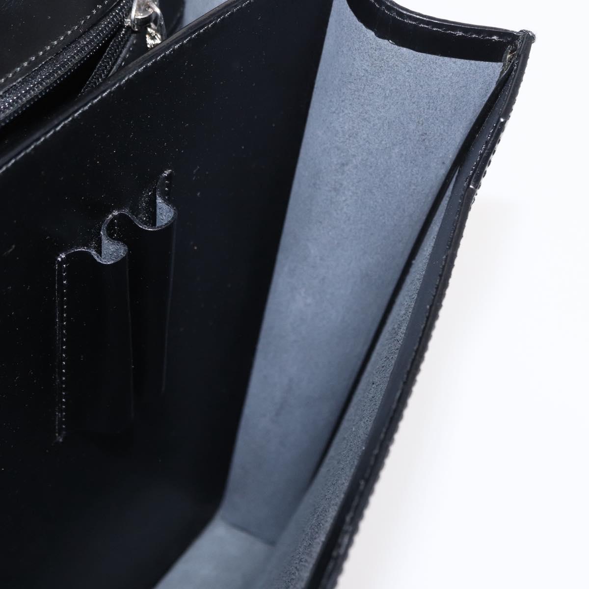 LOEWE Anagram Business Bag Leather Black Auth 149444