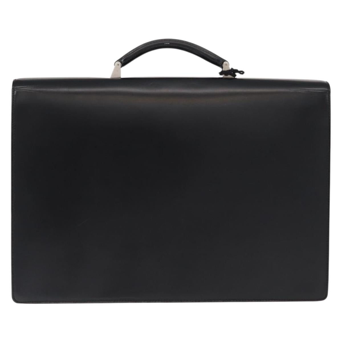 LOEWE Anagram Business Bag Leather Black Auth 149444