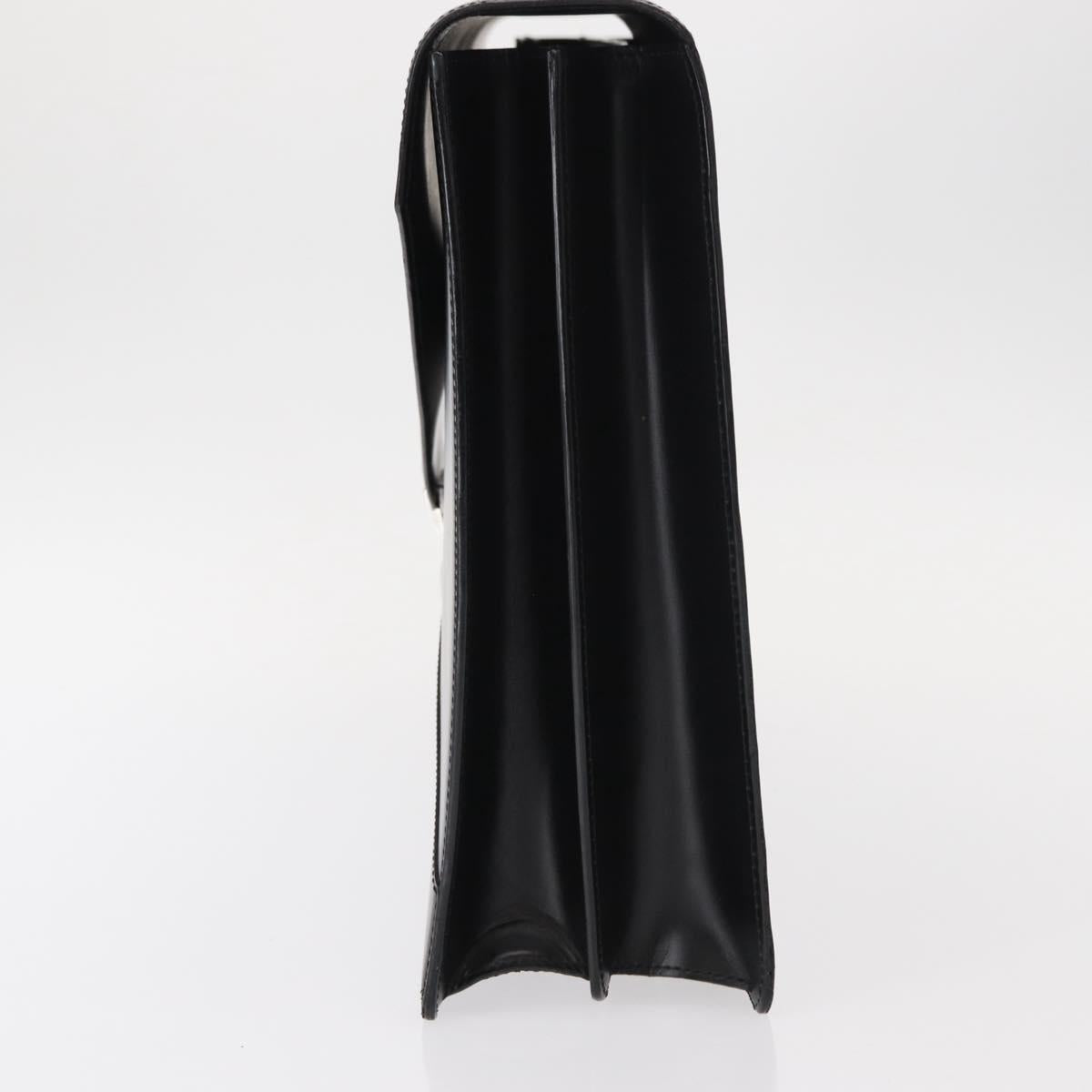 LOEWE Anagram Business Bag Leather Black Auth 149444