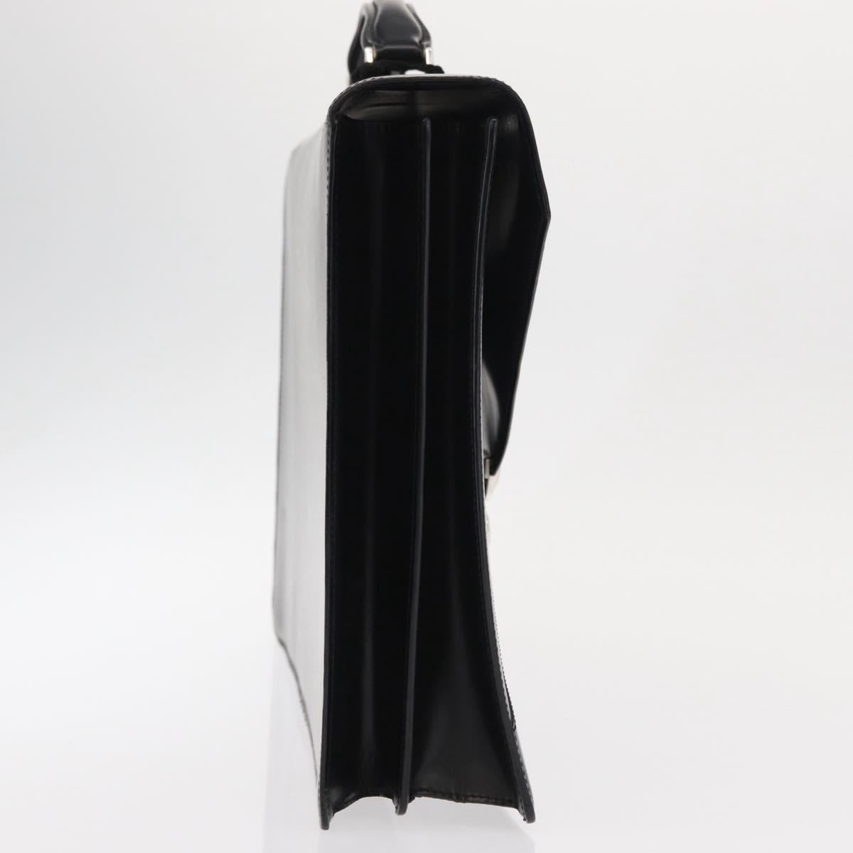 LOEWE Anagram Business Bag Leather Black Auth 149444