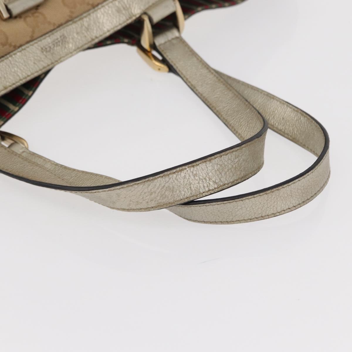 GUCCI GG Canvas Abbey Tote Bag Beige Gold 141472 Auth 149458