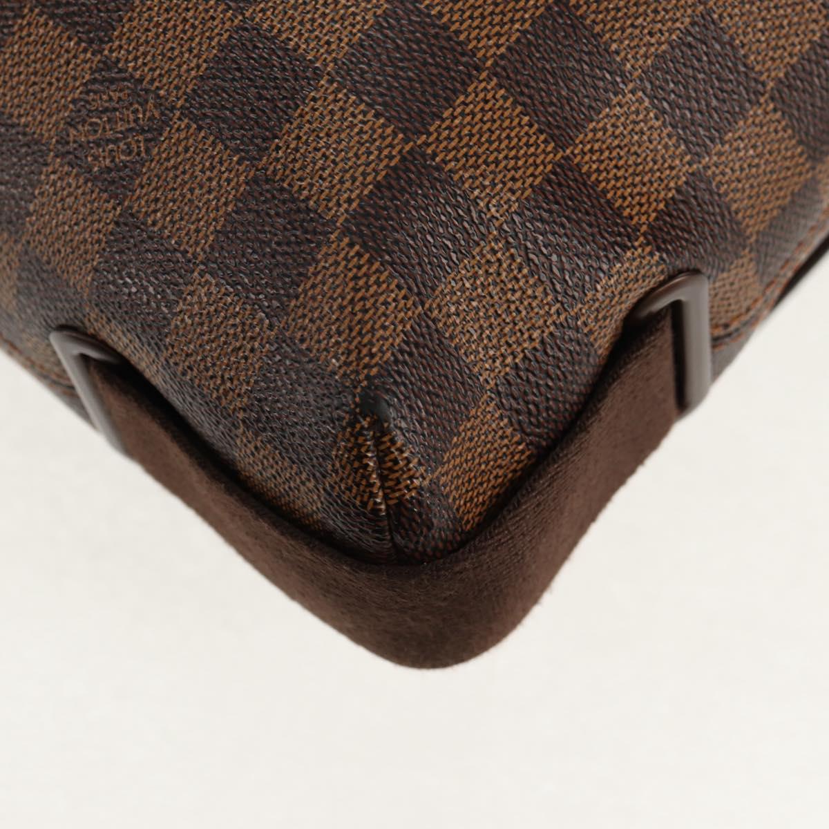 LOUIS VUITTON Damier Ebene Brooklyn MM Shoulder Bag N51211 LV Auth 149463V