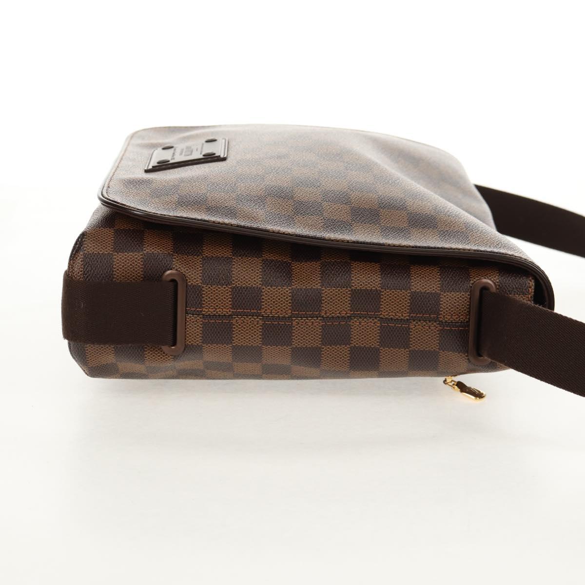 LOUIS VUITTON Damier Ebene Brooklyn MM Shoulder Bag N51211 LV Auth 149463V