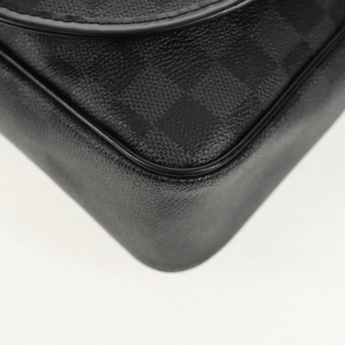 LOUIS VUITTON Damier Graphite Daniel MM Shoulder Bag N58029 LV Auth 149464V