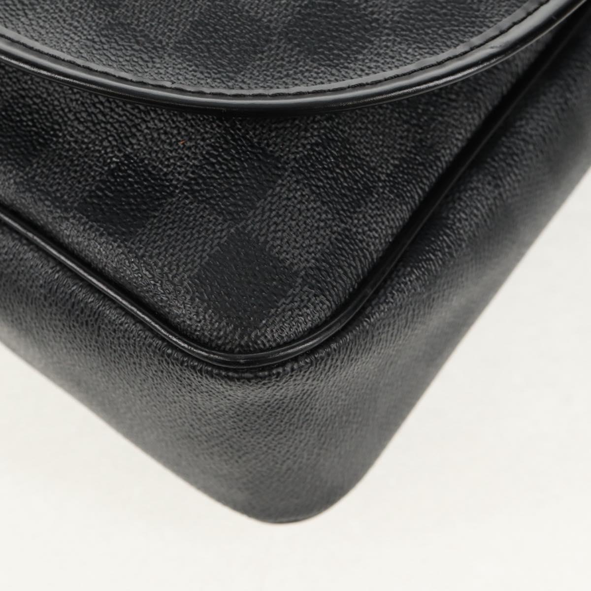 LOUIS VUITTON Damier Graphite Daniel MM Shoulder Bag N58029 LV Auth 149464V