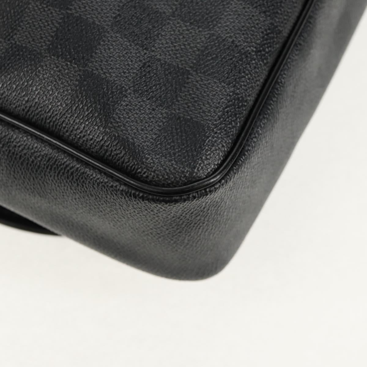 LOUIS VUITTON Damier Graphite Daniel MM Shoulder Bag N58029 LV Auth 149464V