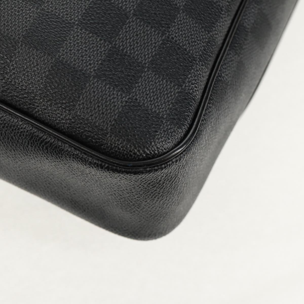 LOUIS VUITTON Damier Graphite Daniel MM Shoulder Bag N58029 LV Auth 149464V