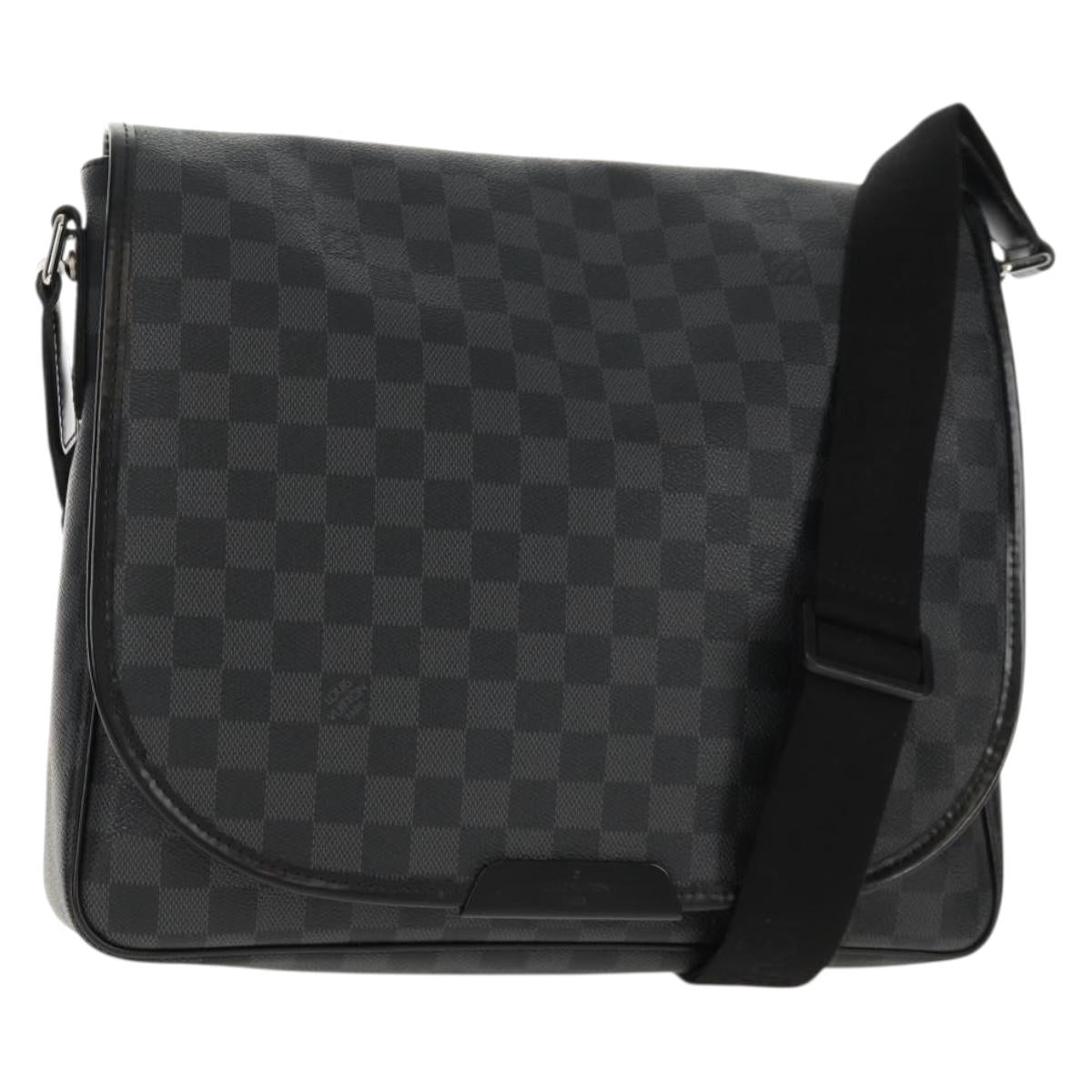 LOUIS VUITTON Damier Graphite Daniel MM Shoulder Bag N58029 LV Auth 149464V