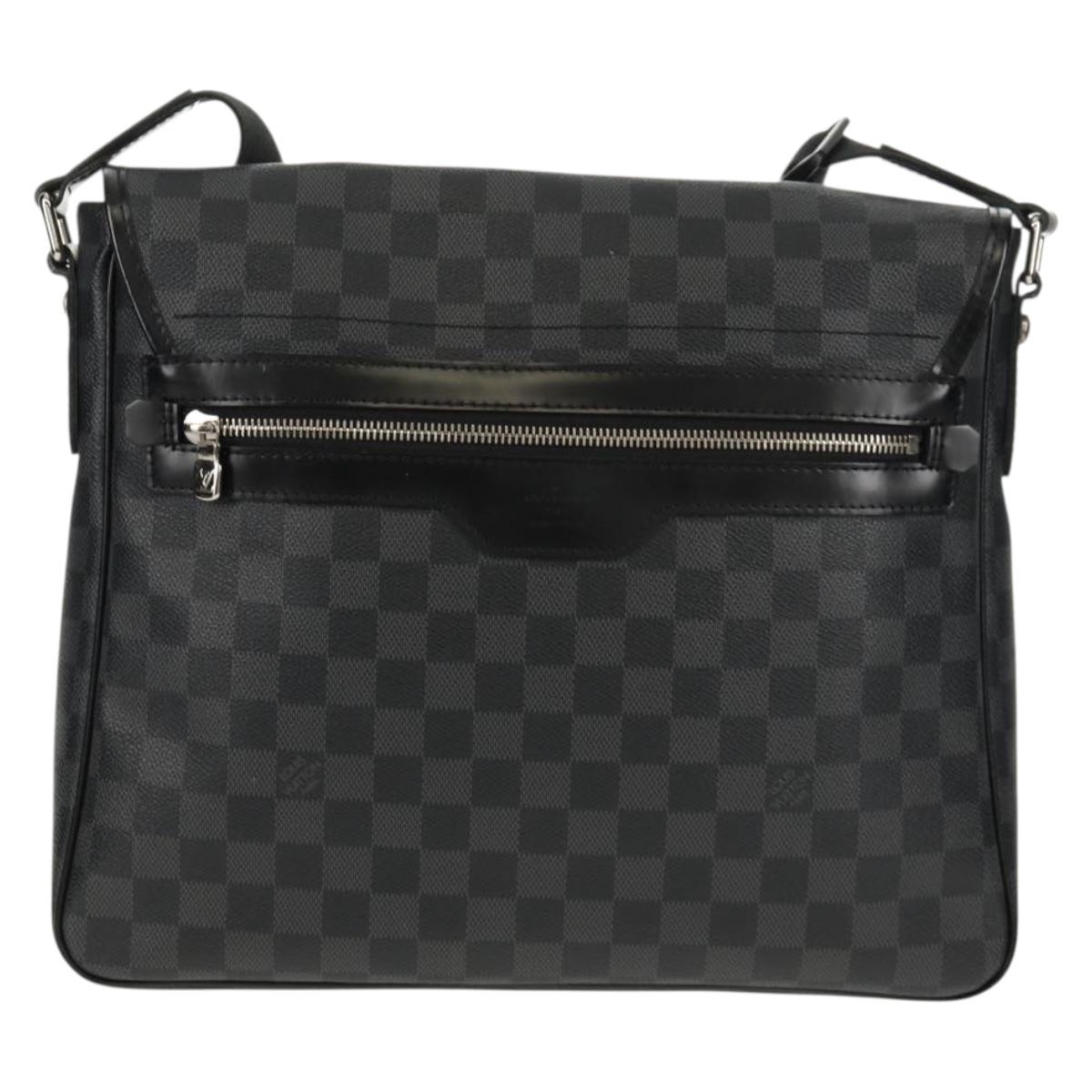 LOUIS VUITTON Damier Graphite Daniel MM Shoulder Bag N58029 LV Auth 149464V