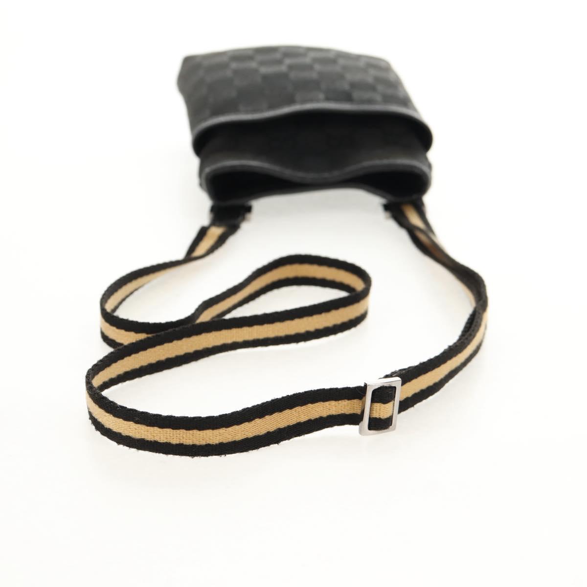 GUCCI GG Canvas Shoulder Bag Black 141863 Auth 149465V