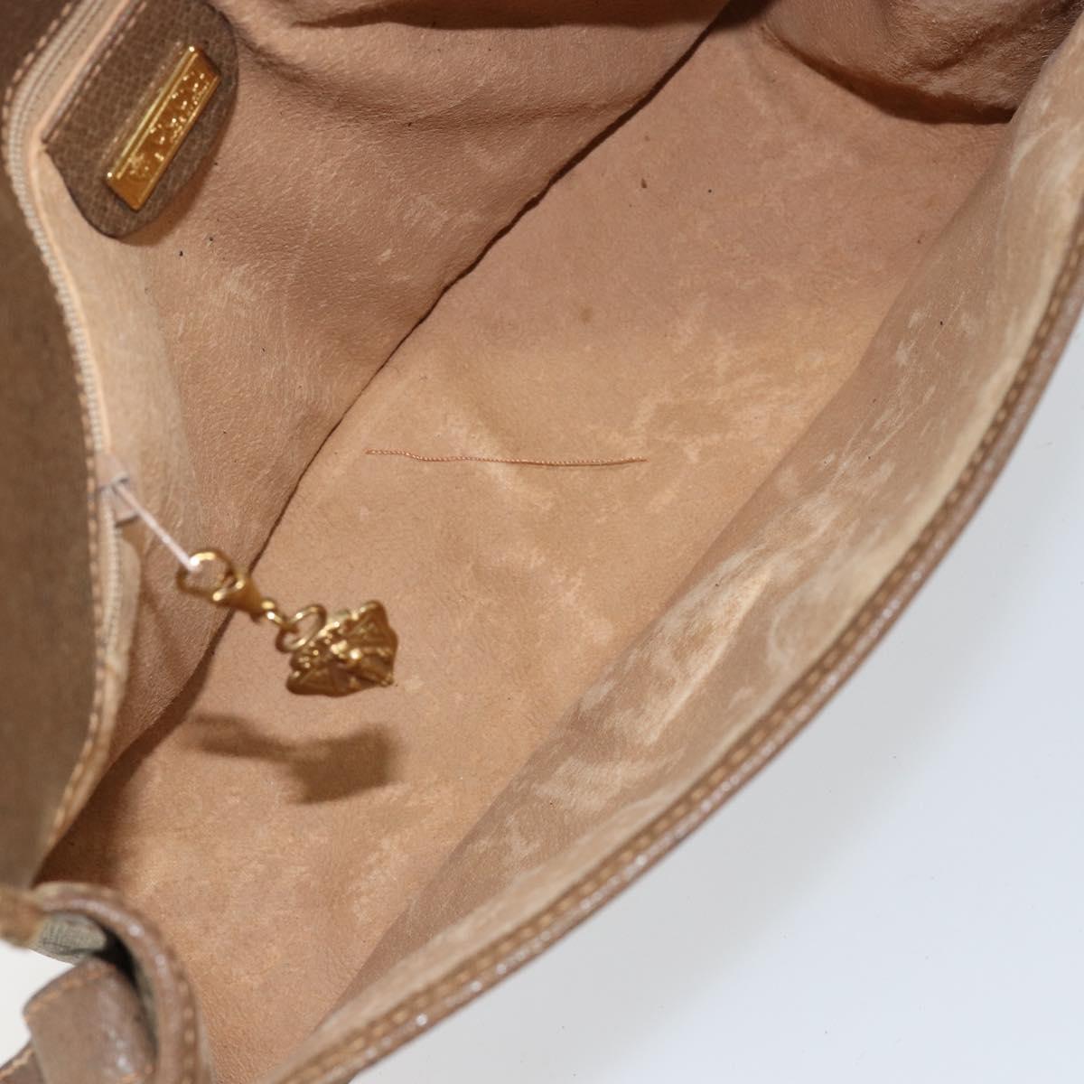 GUCCI GG Supreme Web Sherry Line Shoulder Bag PVC Beige 001 066 0551 Auth 149475