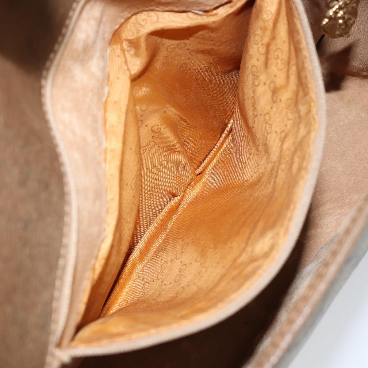 GUCCI GG Supreme Web Sherry Line Shoulder Bag PVC Beige 001 066 0551 Auth 149475