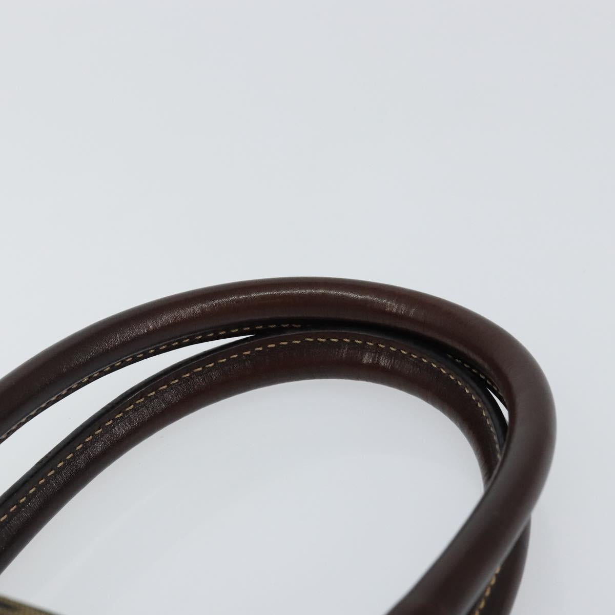 FENDI Zucca Canvas Hand Bag Black Brown Auth 149479