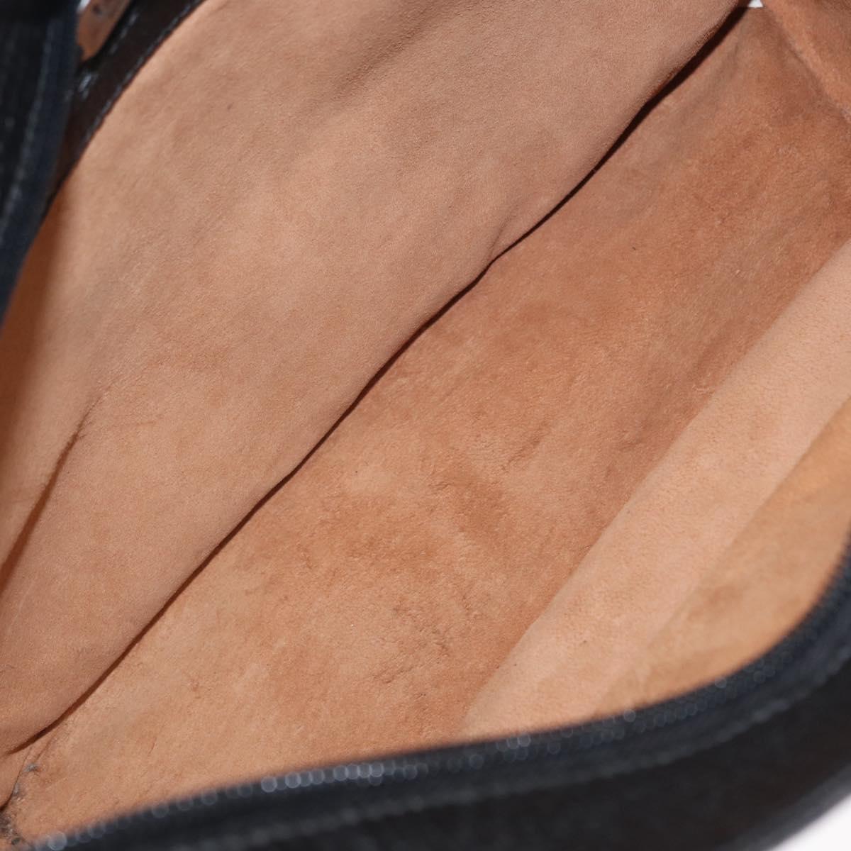 LOEWE Shoulder Bag Leather Black Auth 149483