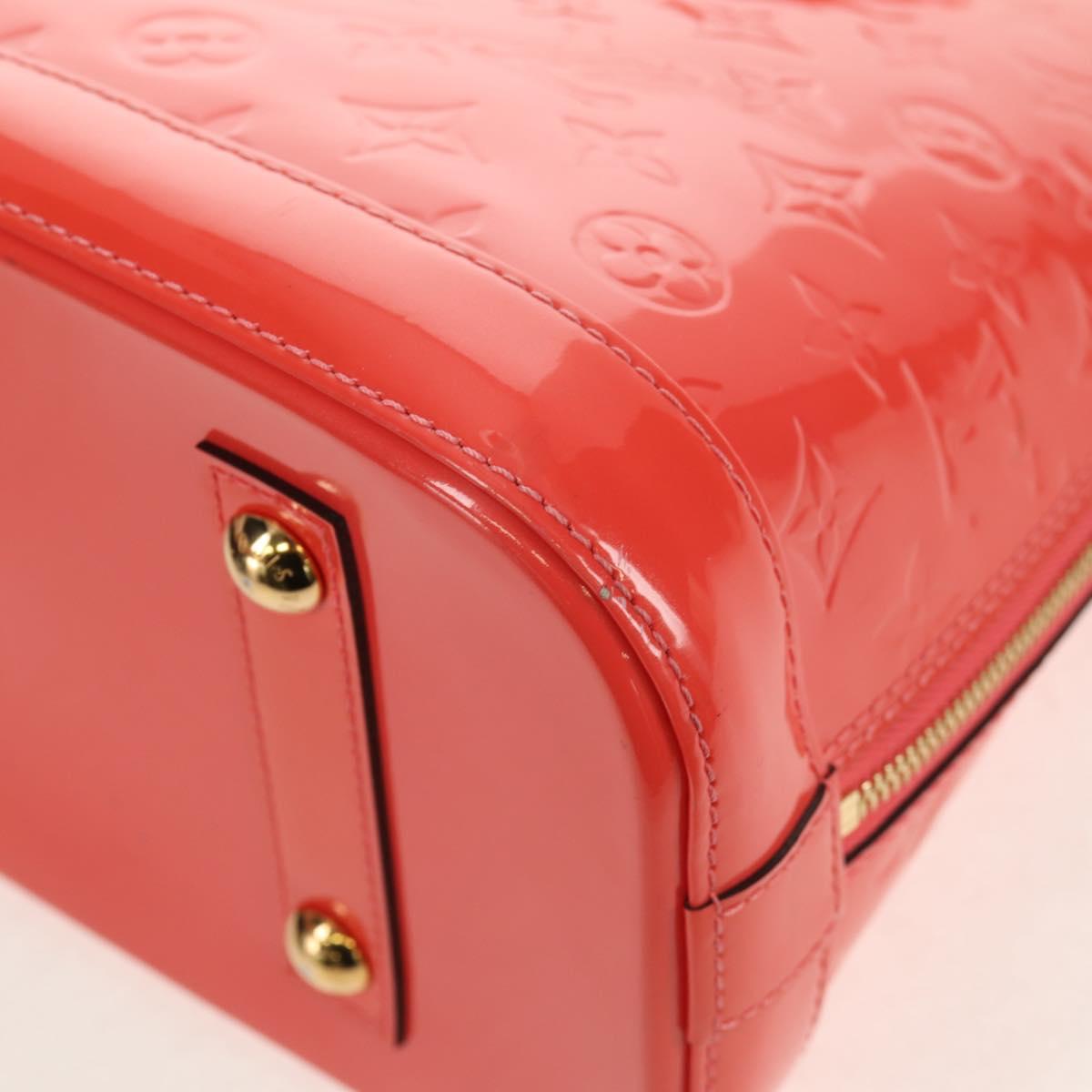 LOUIS VUITTON Monogram Vernis Alma PM Hand Bag Rose Rich M90256 LV Auth 149485V