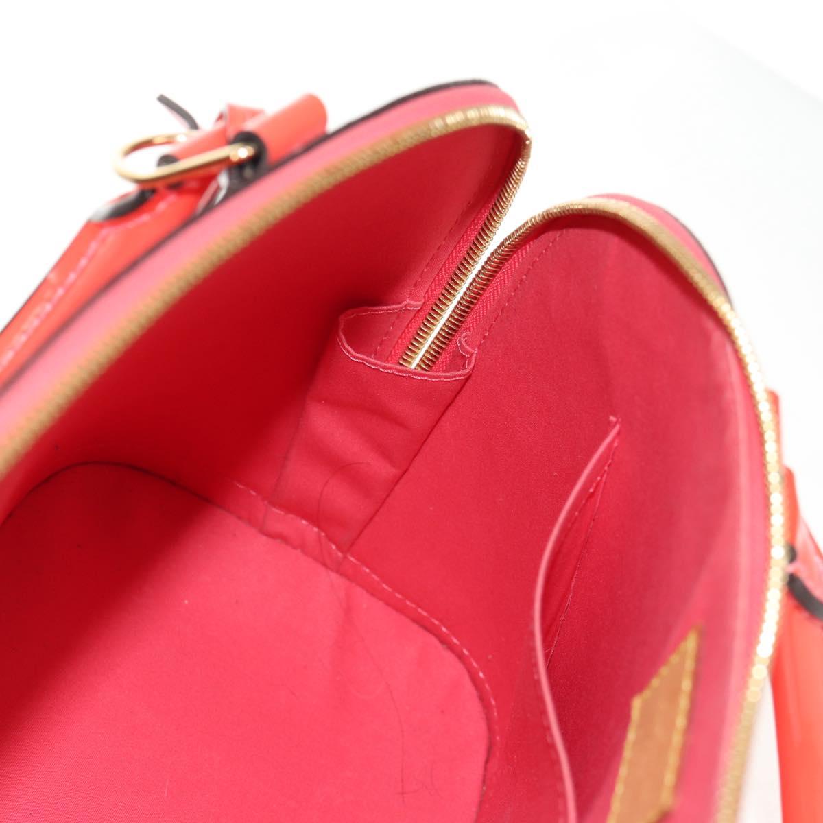 LOUIS VUITTON Monogram Vernis Alma PM Hand Bag Rose Rich M90256 LV Auth 149485V