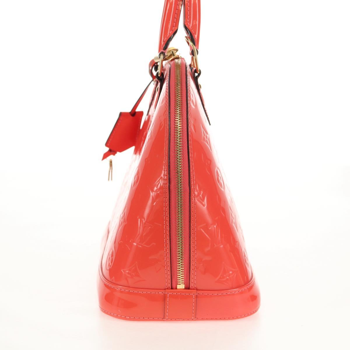 LOUIS VUITTON Monogram Vernis Alma PM Hand Bag Rose Rich M90256 LV Auth 149485V