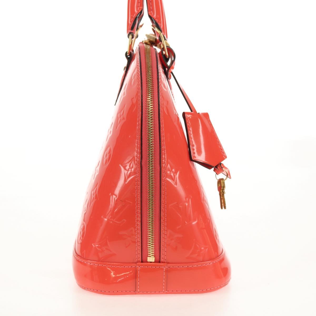 LOUIS VUITTON Monogram Vernis Alma PM Hand Bag Rose Rich M90256 LV Auth 149485V