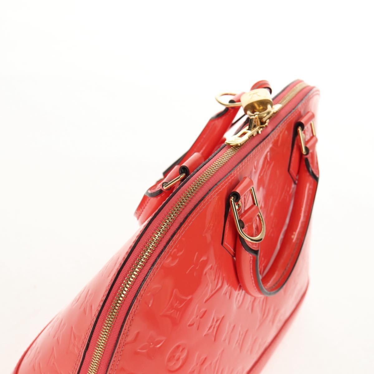 LOUIS VUITTON Monogram Vernis Alma PM Hand Bag Rose Rich M90256 LV Auth 149485V