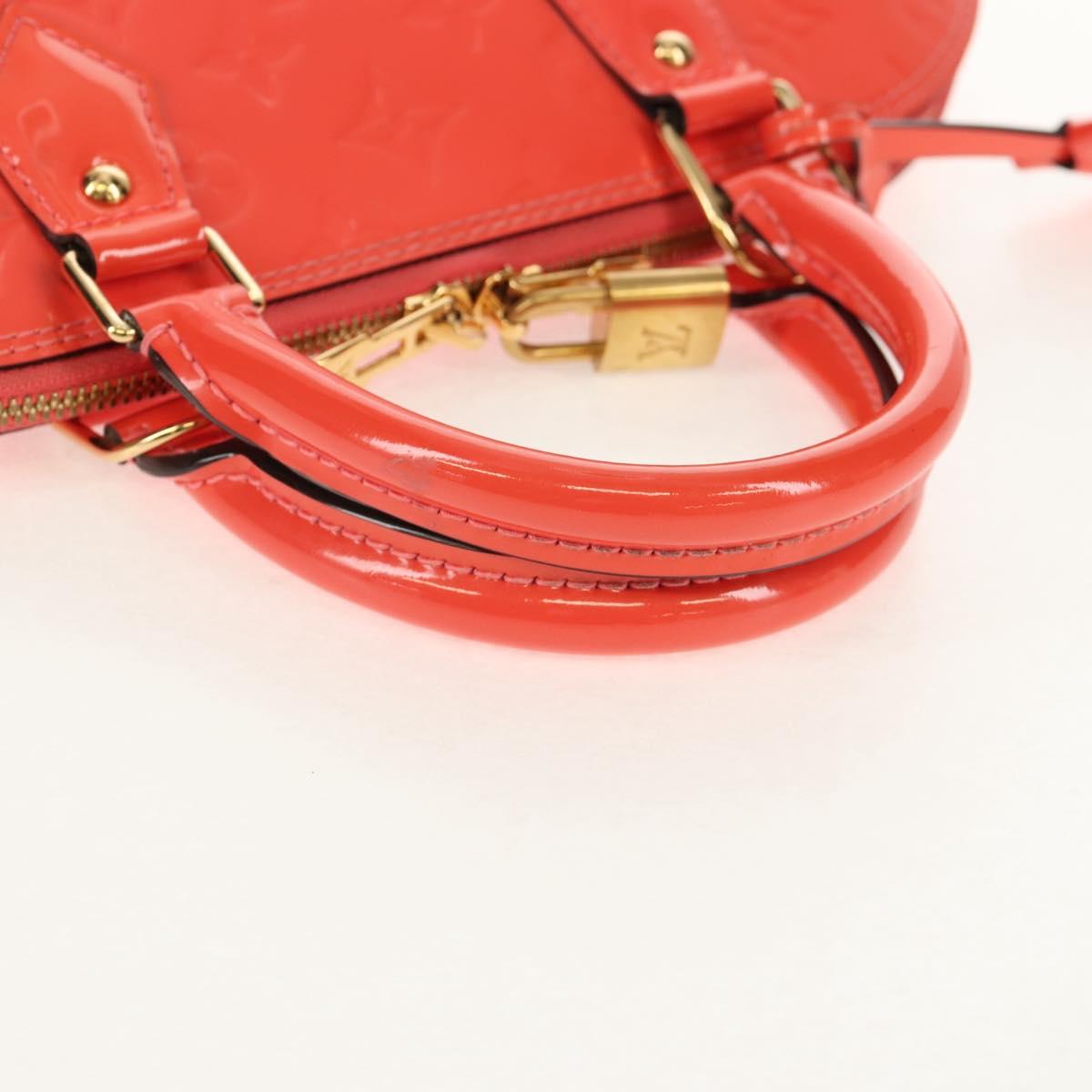 LOUIS VUITTON Monogram Vernis Alma PM Hand Bag Rose Rich M90256 LV Auth 149485V