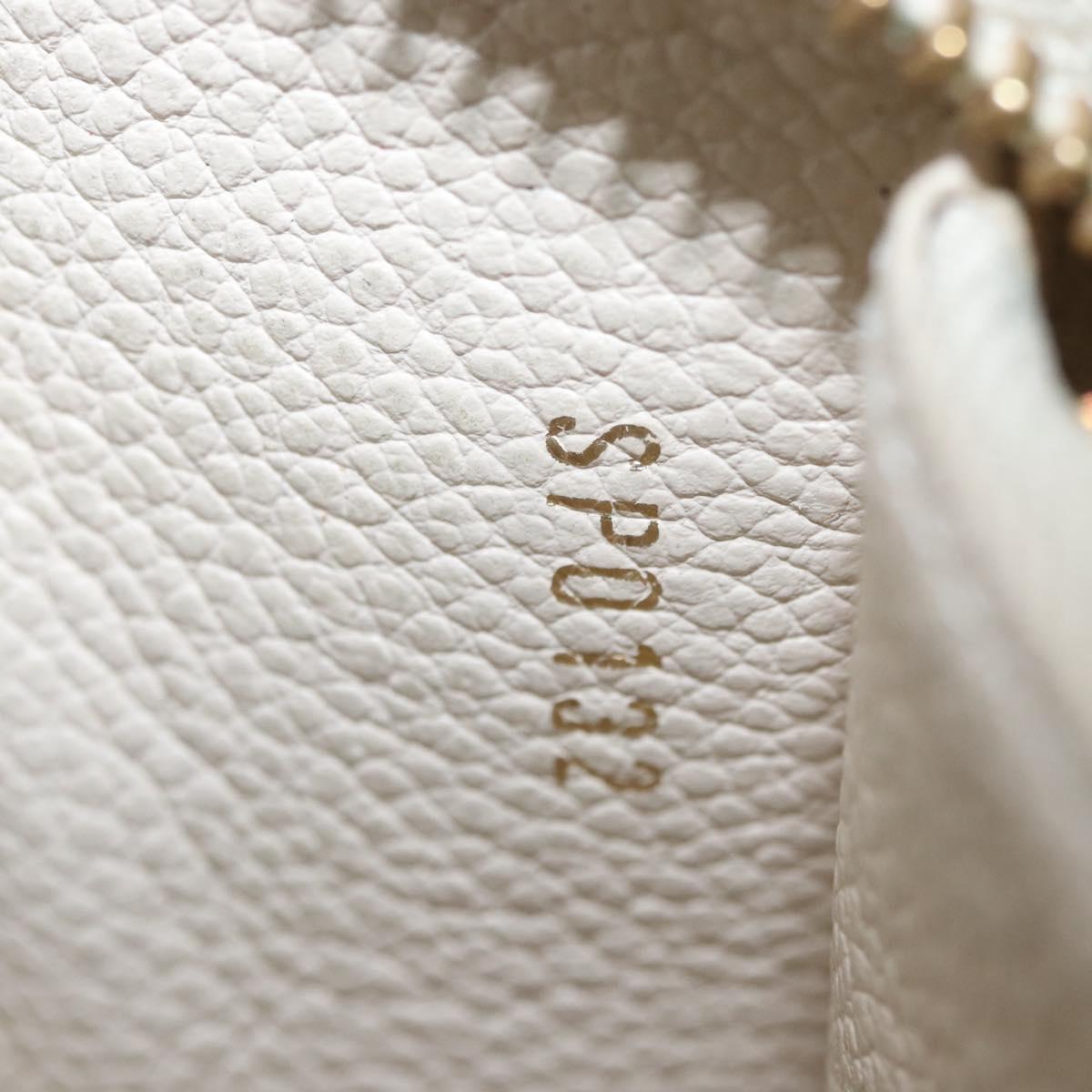 LOUIS VUITTON Monogram Empreinte Zippy Wallet White TN0146 LV Auth 149489