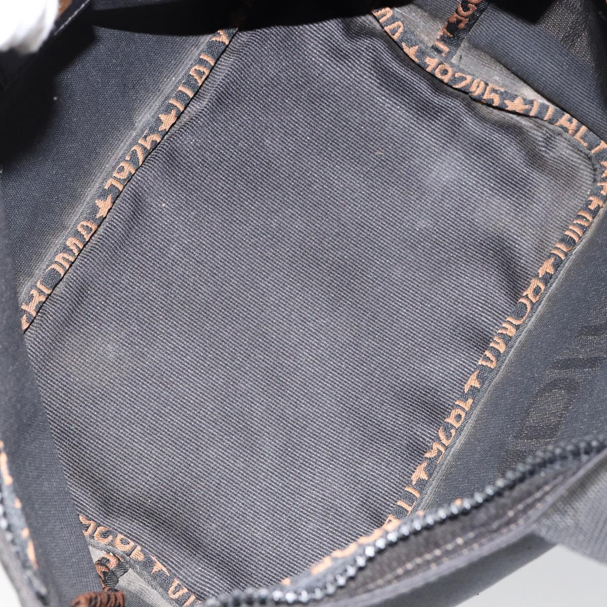 FENDI Hand Bag Nylon Black Auth 149492