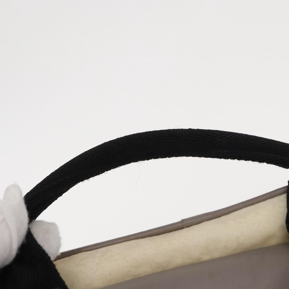 CHANEL Sports Line COCO Mark Backpack Nylon Leather White Silver CC Auth 149508