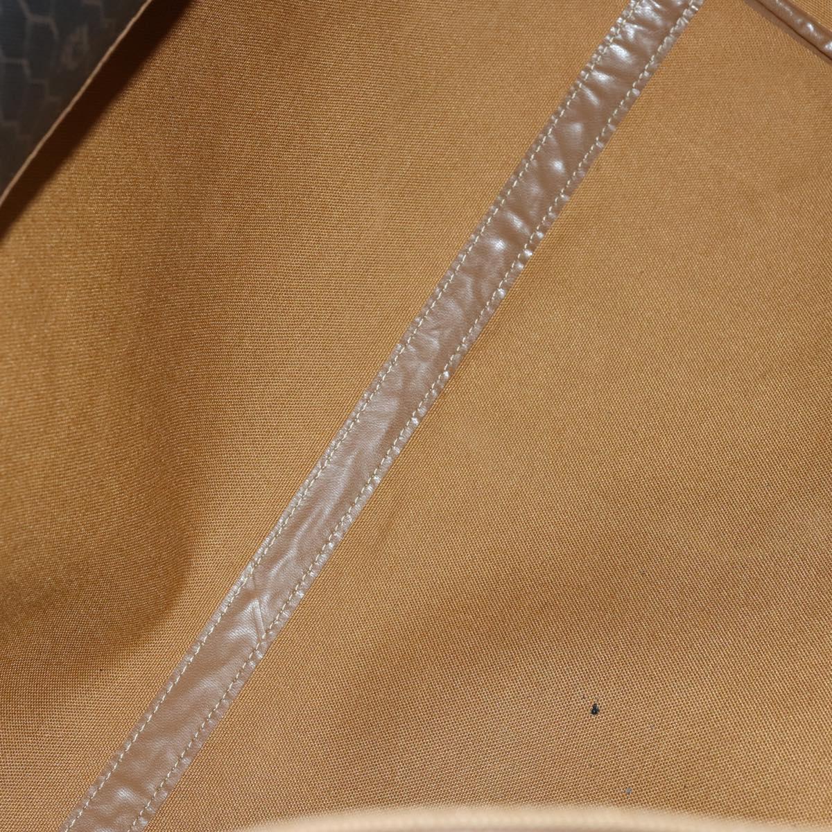 Christian Dior Honeycomb Canvas Boston Bag PVC Black Brown Auth 149510