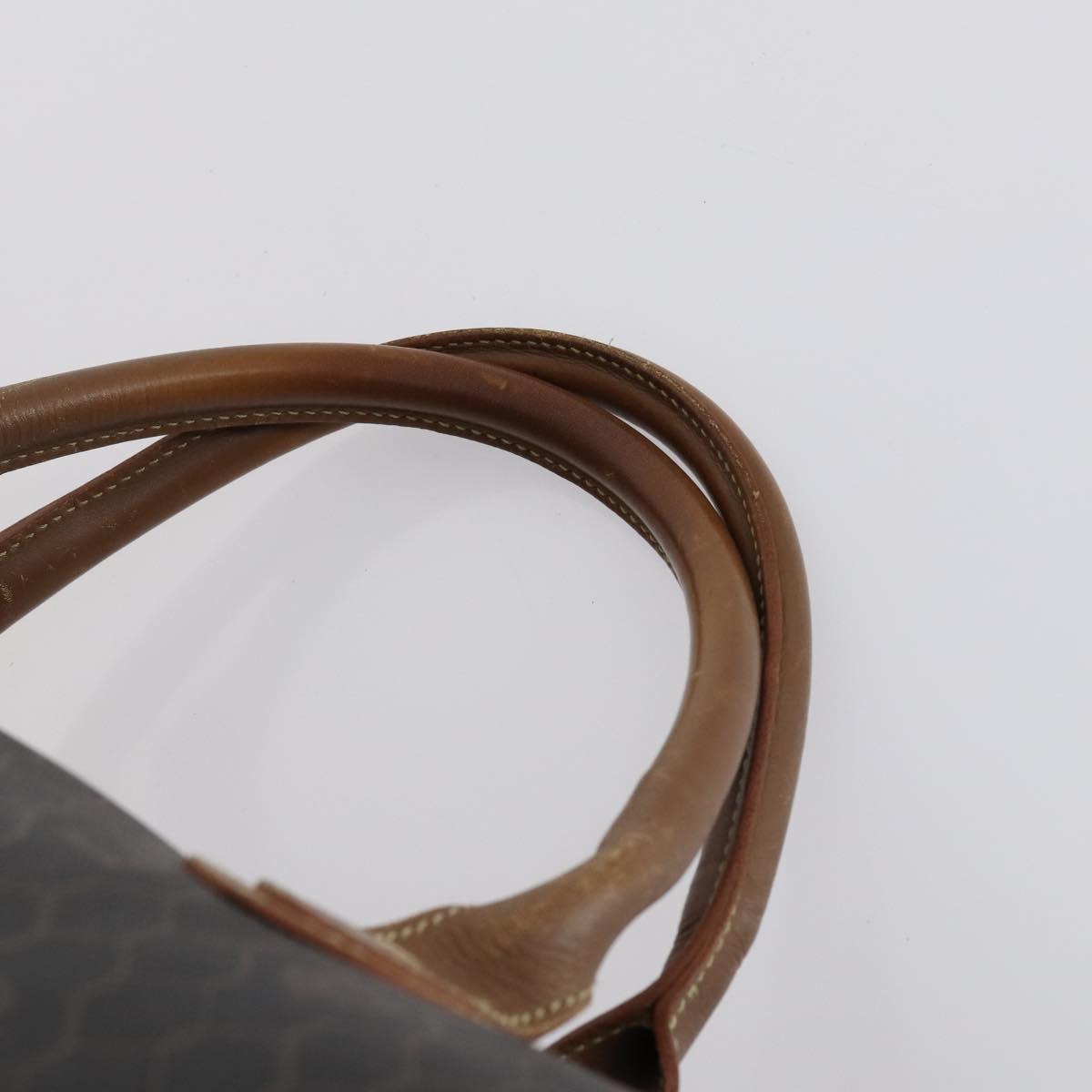 Christian Dior Honeycomb Canvas Boston Bag PVC Black Brown Auth 149510