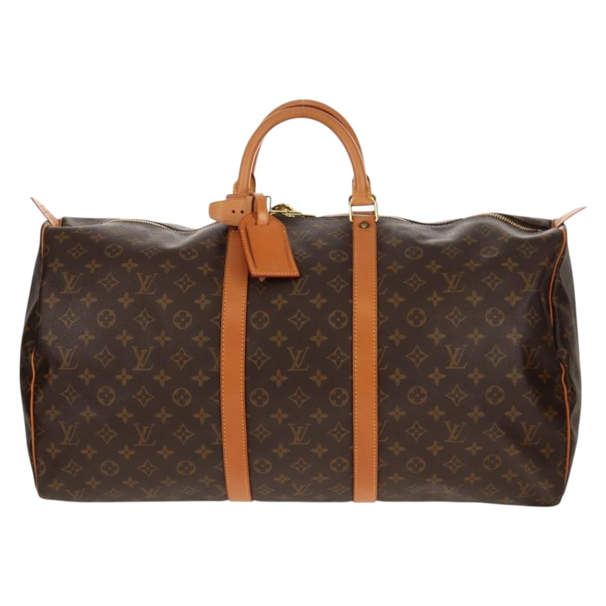 LOUIS VUITTON Monogram Keepall 55 Boston Bag M41424 LV Auth 149515AV