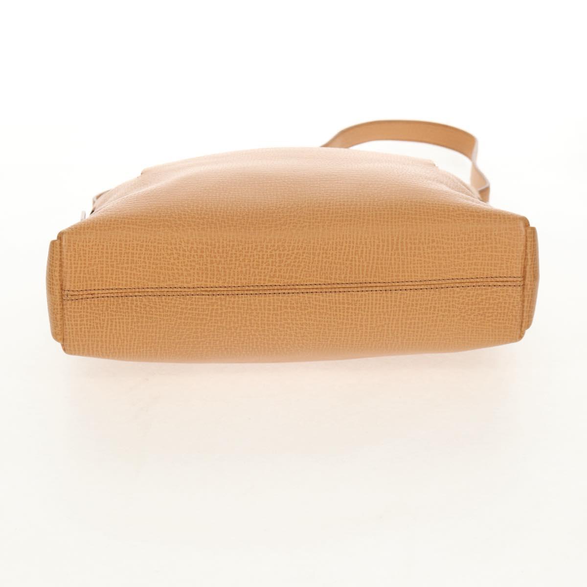 LOEWE Shoulder Bag Leather Beige Gold Auth 149518V