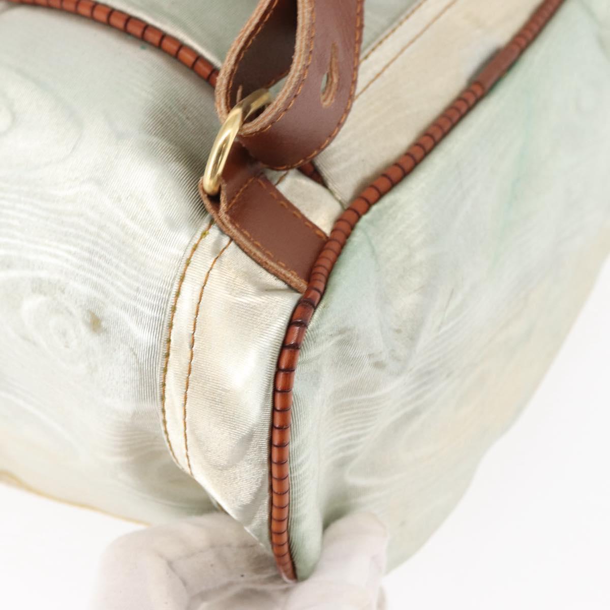 LOEWE Backpack Coated Canvas Gold Silver Auth 149520