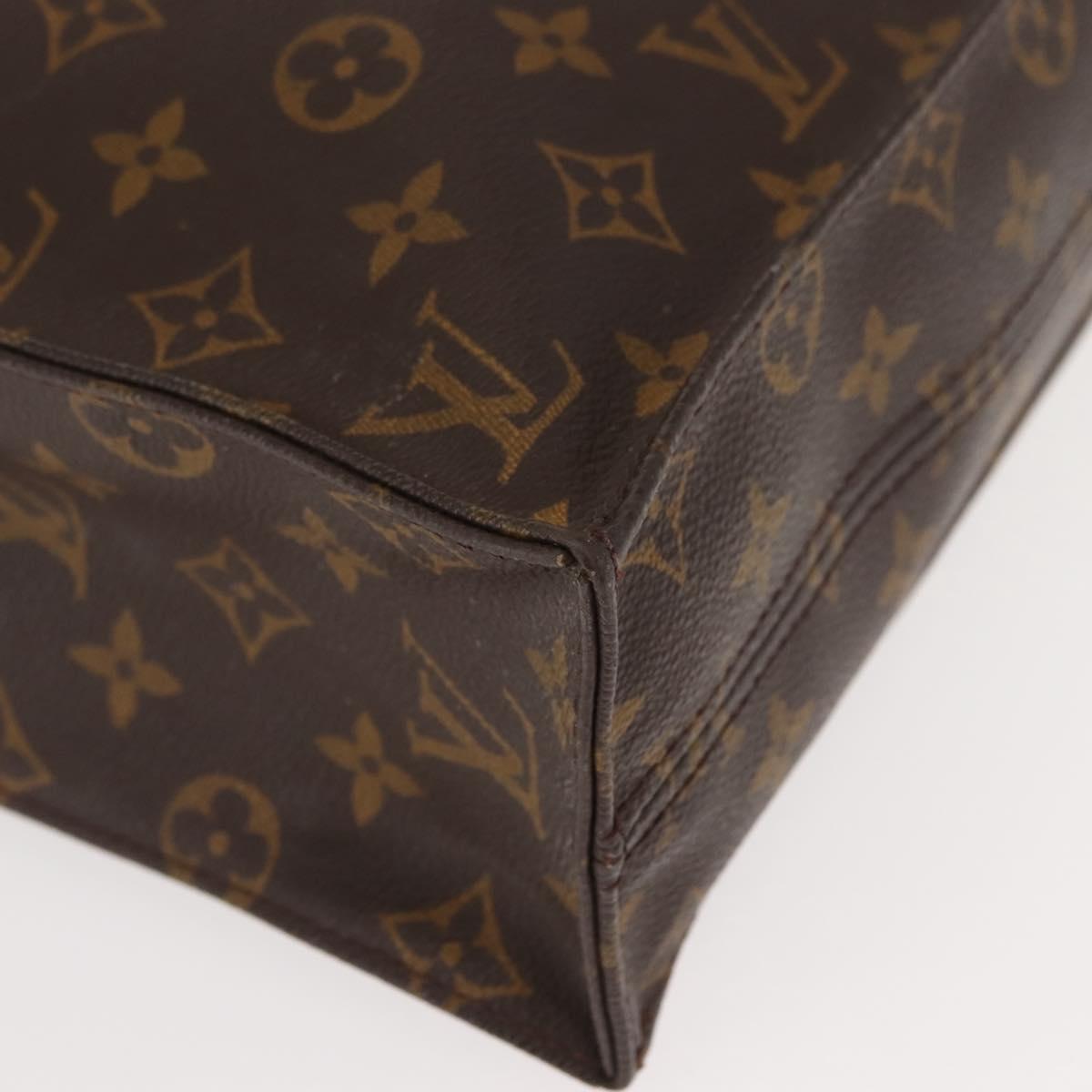LOUIS VUITTON Monogram Sac Plat Hand Bag M51140 LV Auth 149524